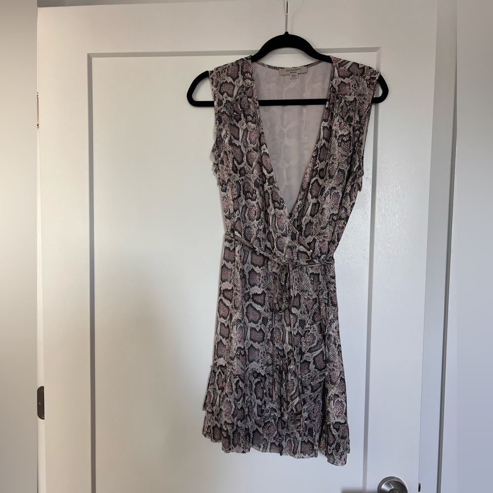 All Saints Priya Misra Wrap Dress Size Médium